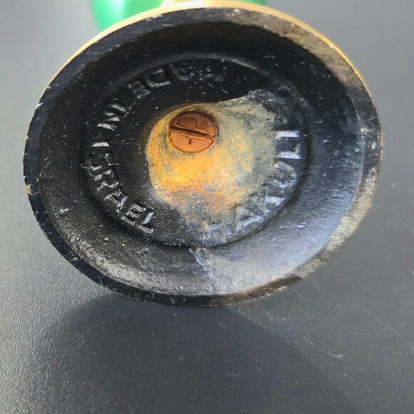 Vintage Brass Enameled Kiddush Cup - Made in Israel - 4 3/8" Tall - Picture 4 of 8